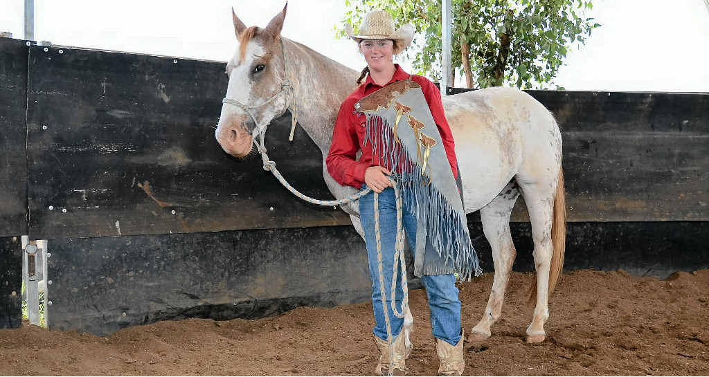 IN ACTION: Champion ladies bronc rider Jess Munro will have a feature ride at the Clifton Show rodeo tomorrow night.